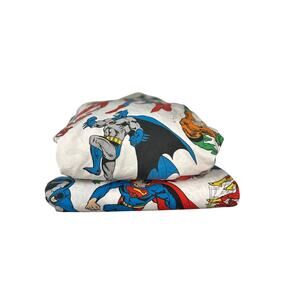 Pottery Barn Kids Justice League glow in the dark Full Size Fitted Flat Sheets